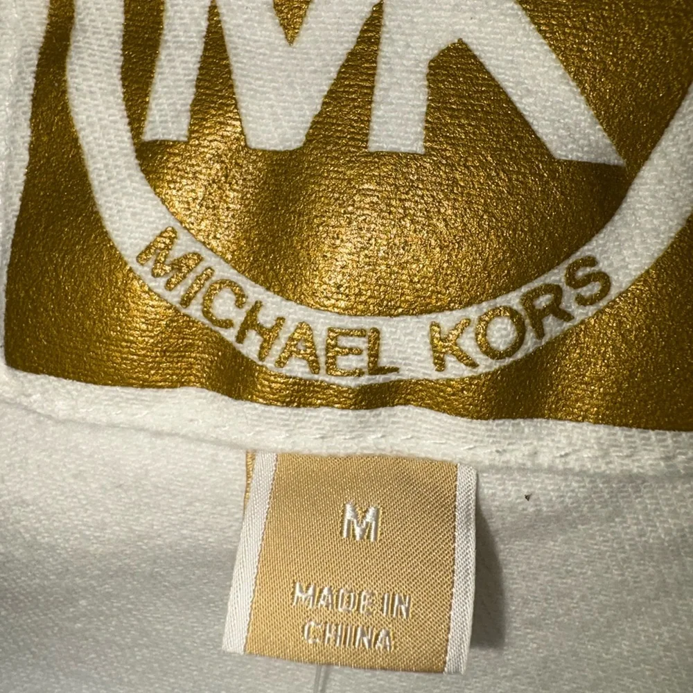 NEW with tags! $220 Michael Kors White and Gold Jean Dress - Picture 4 of 5